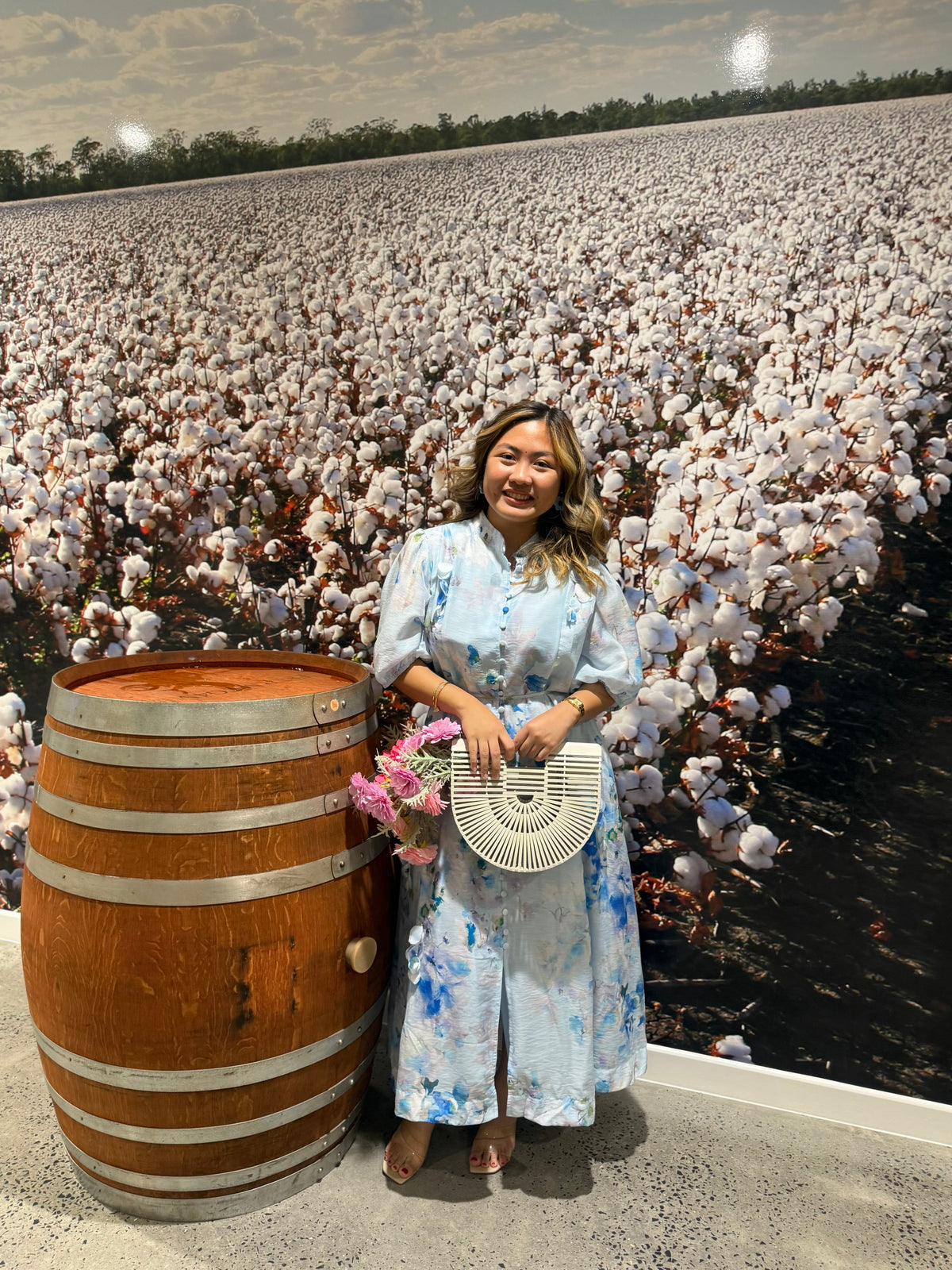 BLUE BLOSSOM MIDI DRESS