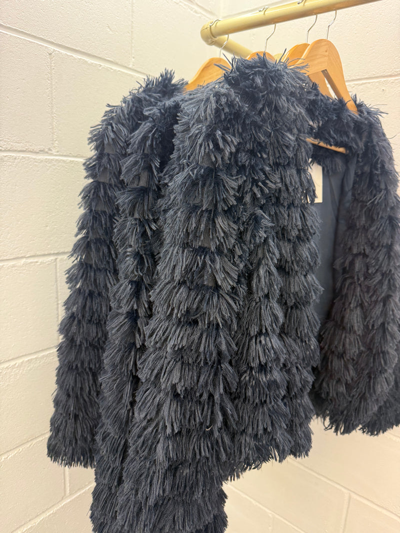 NAVY NIGHTS FRINGE JACKET