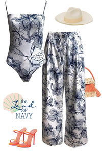 The Land of Navy Wide Leg Pant