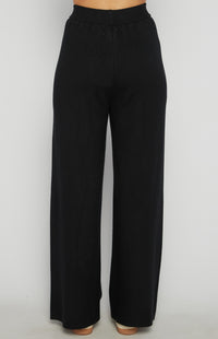 ABBY KNIT PANTS- BLACK