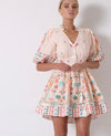 MIA MILANI ACACIÂ PALM CREAMY BLUSH- MINI DRESS