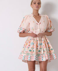 MIA MILANI ACACIÂ PALM CREAMY BLUSH- MINI DRESS