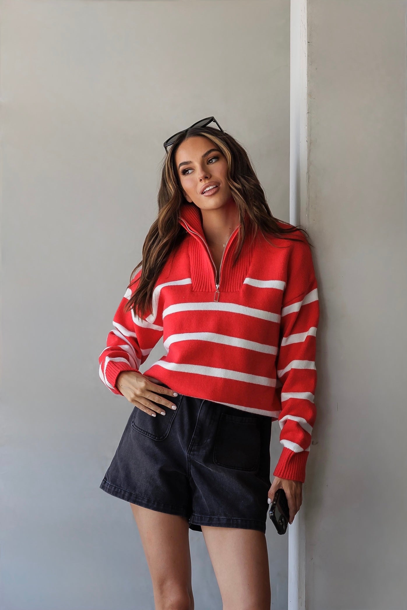 BERKLEY SWEATER- SCARLET RED