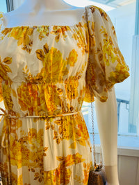 PALOMA MAXI DRESS- YELLOW FLORAL