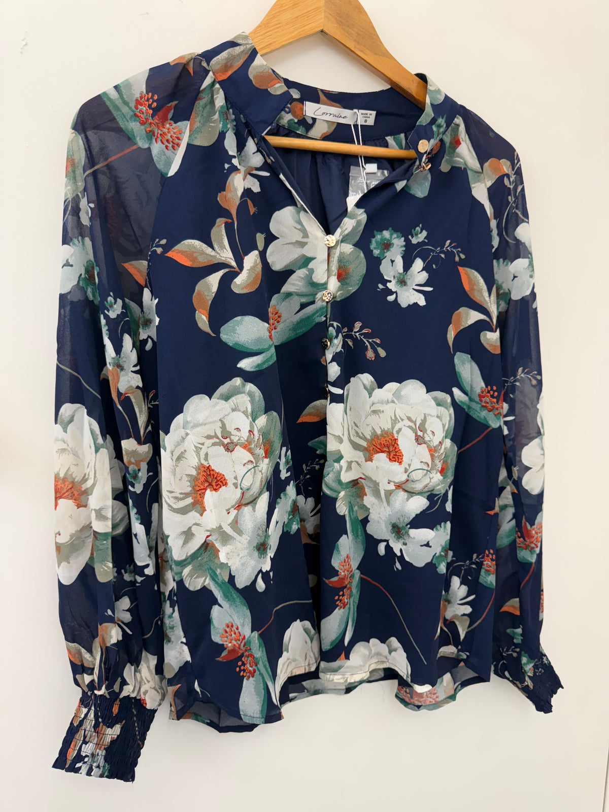 FIORA TOP- NAVY BLUE