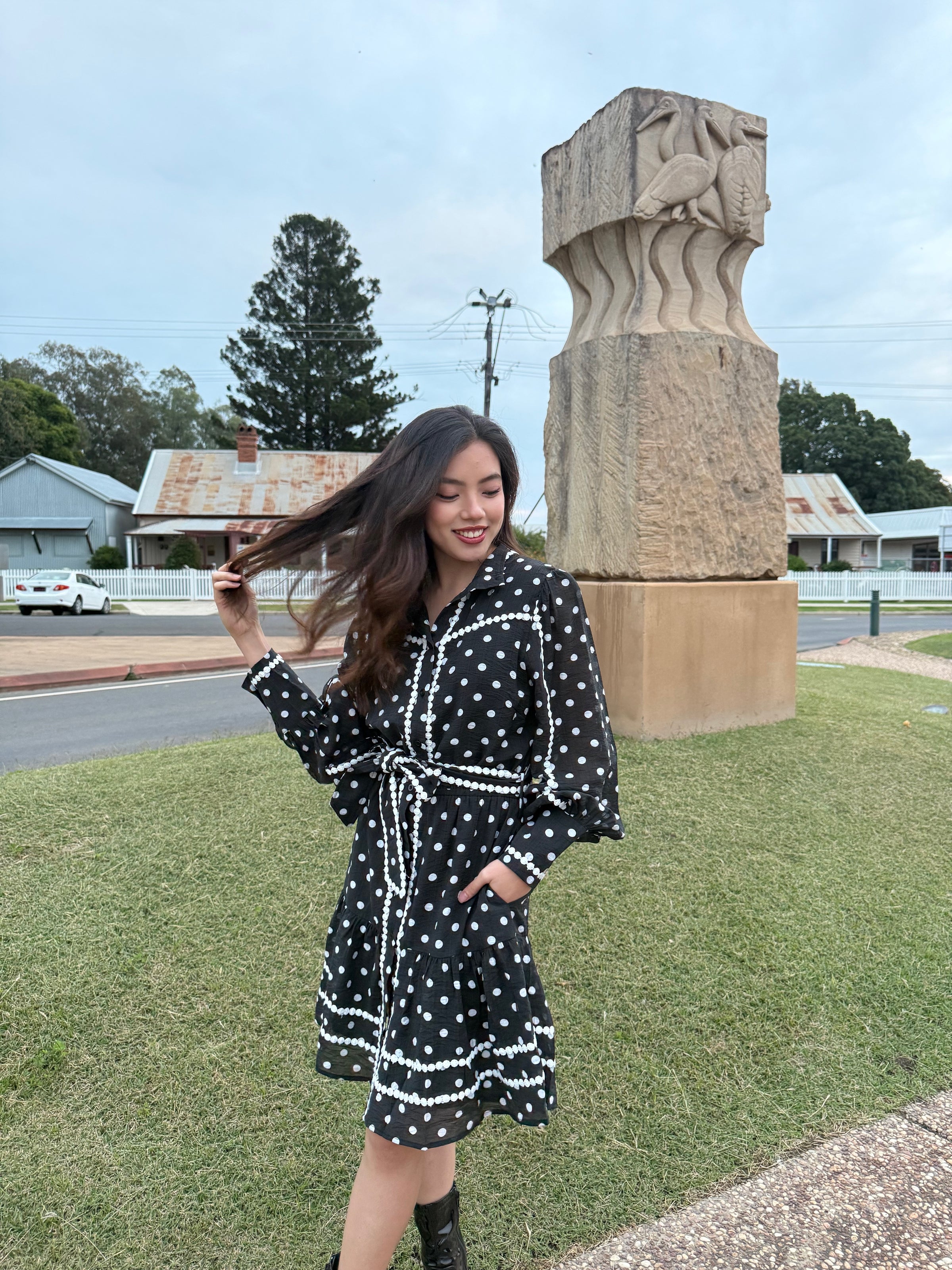 DARCIE MINI DRESS- BLACK
