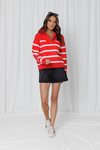 BERKLEY SWEATER- SCARLET RED