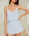 IRIS MAXI Blue and White Striped Short Set