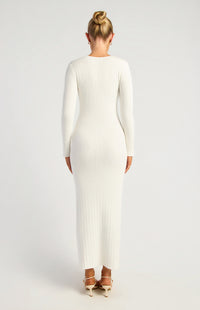THE SERAPHINE GOLD RING CUT OUT DRESS