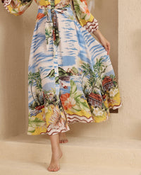 SANTORINI ESCAPE MAXI DRESS