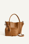 NAOMI HANDLE BAG- CARAMEL
