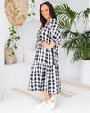 AMBER DRESS- BLACK GINGHAM