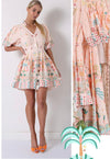 MIA MILANI ACACIÂ PALM CREAMY BLUSH- MINI DRESS