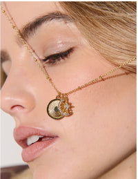 GALA 18K GOLD PLATED CHARM NECKLACE