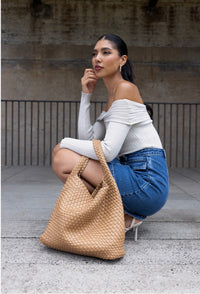 ANDREA SHOULDER BAG - LATTE
