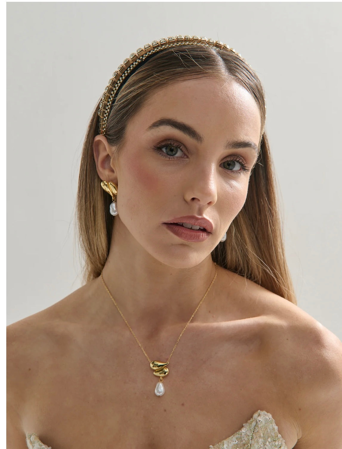 LIORA PEARL 18K GOLD PLATED NECKLACE