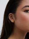 BOW STUD 18K GOLD PLATED EARRINGS