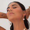 YELLOW GOLD WIDE SNAKE CHAIN WITH PEARLS- SHORT NECKLACE