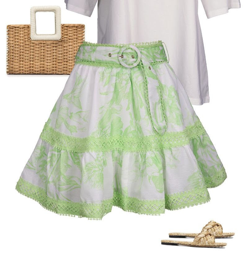 DOLLY SKIRT- LIME DOLL