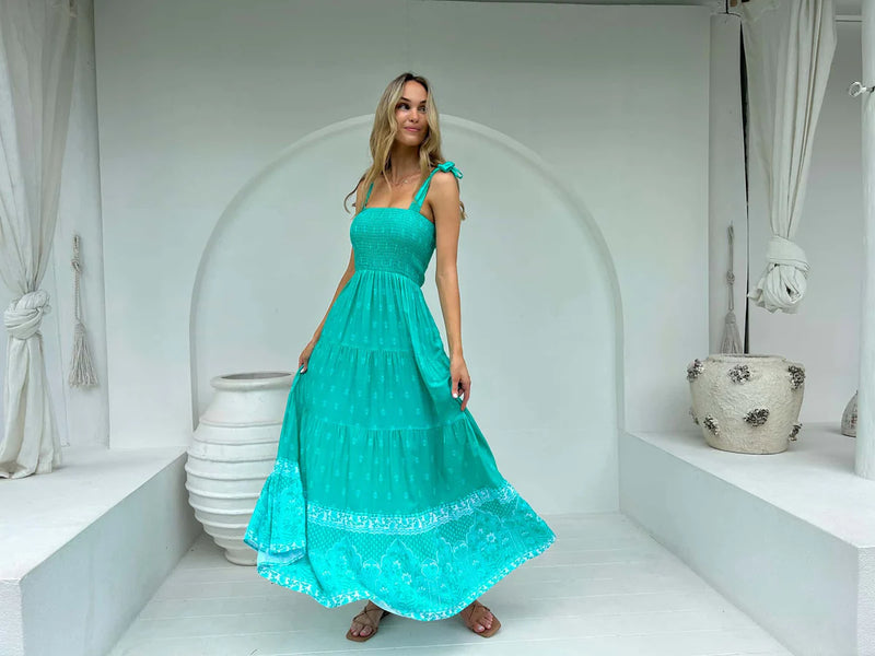 CAMILLE MAXI DRESS- ALLURE GREEN