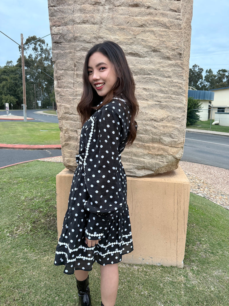 DARCIE MINI DRESS- BLACK