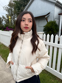 OLI CROPPED JACKET- BEIGE