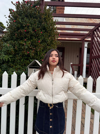 OLI CROPPED JACKET- BEIGE