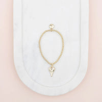 GOLD MATT HEART BRACELET