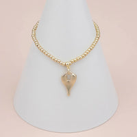 GOLD MATT HEART BRACELET