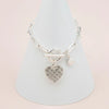 SILVER BLING HEART BRACELET