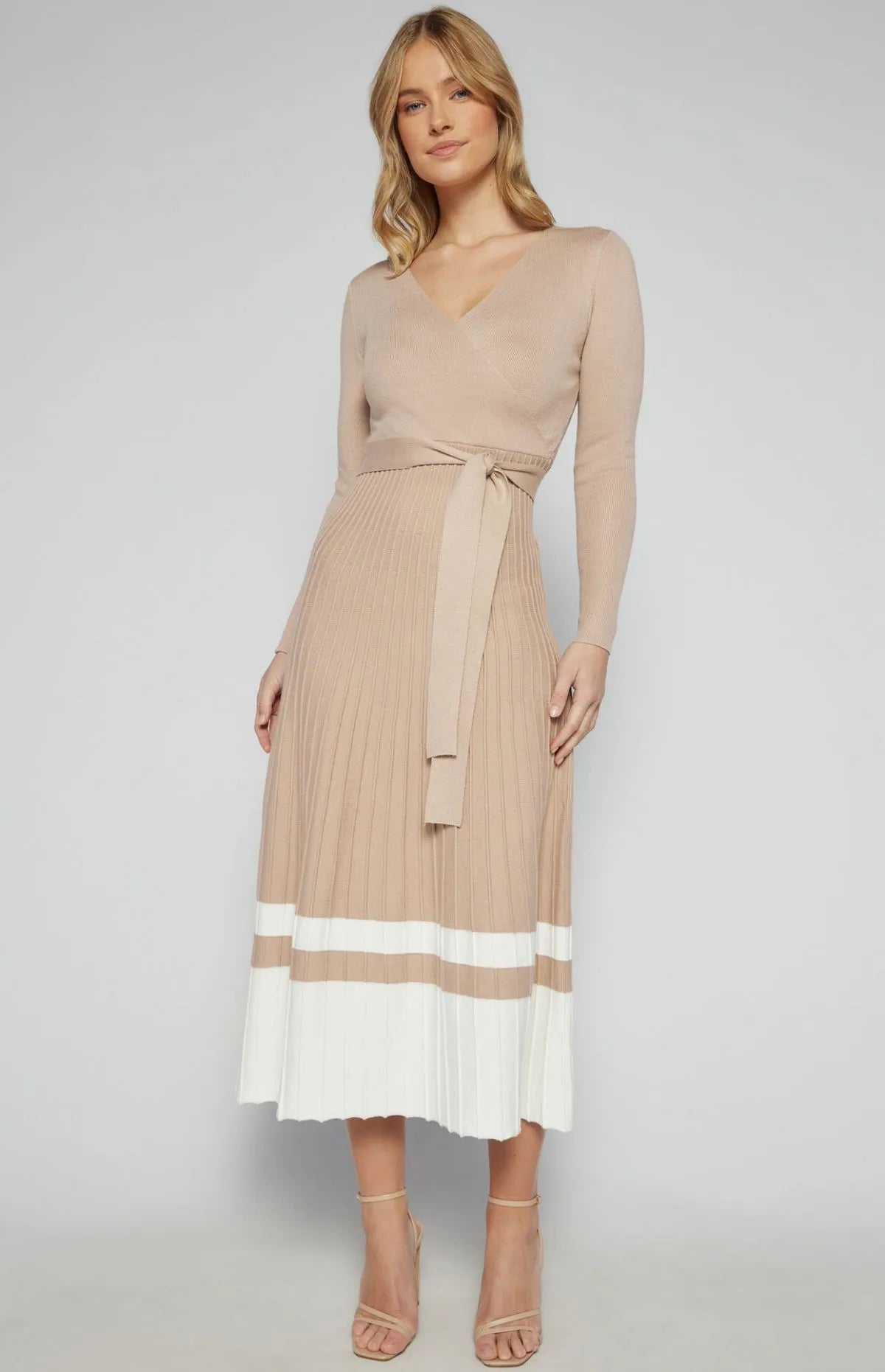 MARJ KNIT DRESS- LATTE