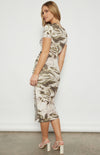 SABRINA JERSEY DRESS- SWIRL PRINT MOSS