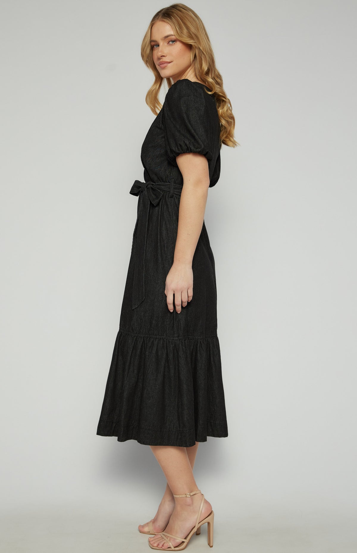 J WHITBY MIDI DRESS- BLACK