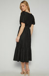 J WHITBY MIDI DRESS- BLACK