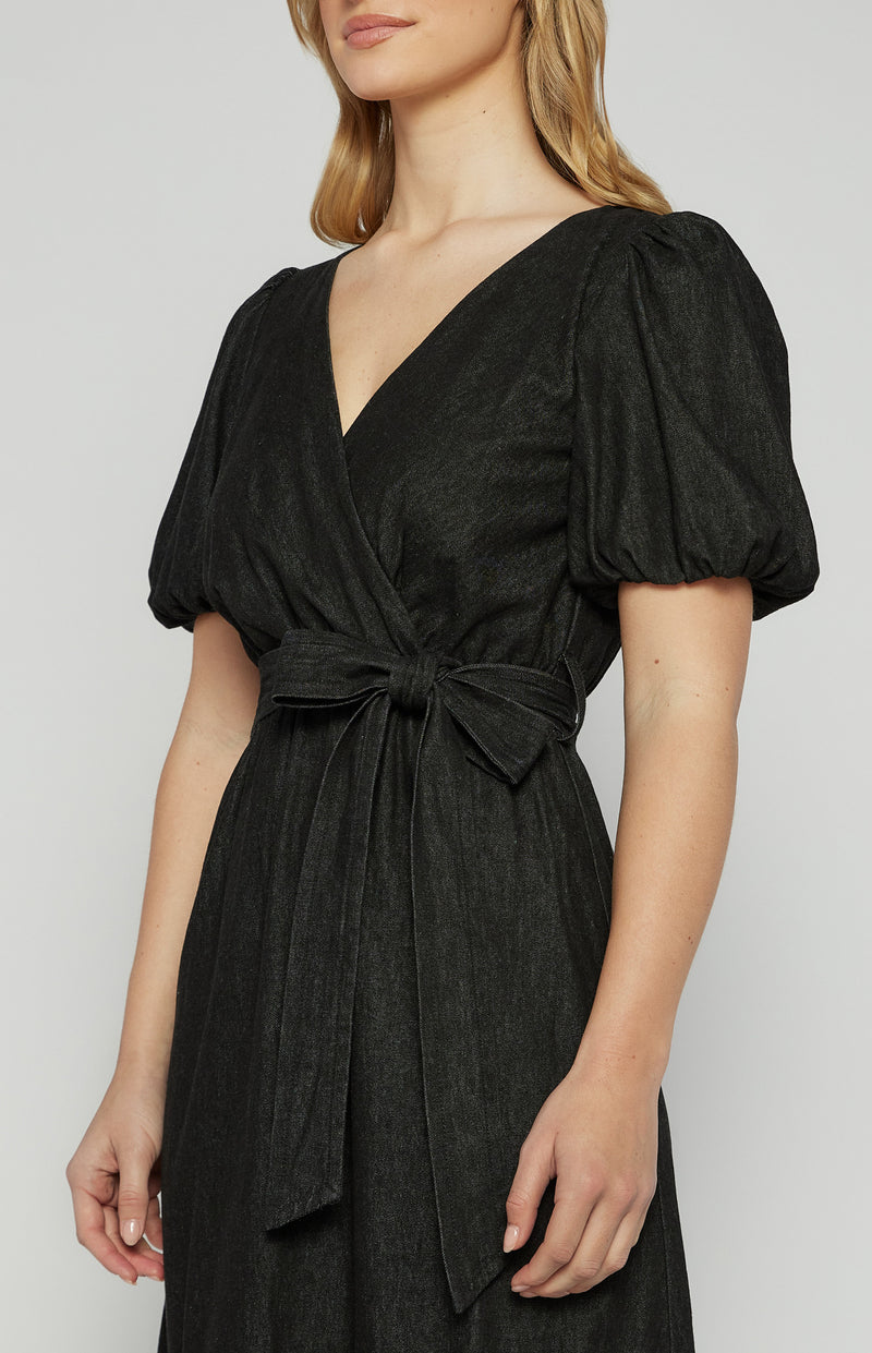 J WHITBY MIDI DRESS- BLACK