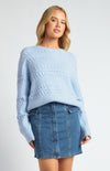 CABLE KNIT JUMPER- PALE BLUE