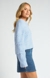 CABLE KNIT JUMPER- PALE BLUE