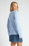 CABLE KNIT JUMPER- PALE BLUE