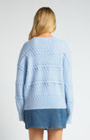 CABLE KNIT JUMPER- PALE BLUE
