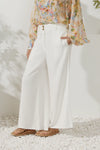 GEORGIE WIDE LEG PANTS- WHITE