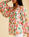 DREAMS BLOUSE - GREEN/ORANGE