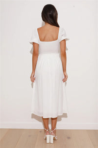 PARKER MIDI DRESS- WHITE