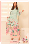 BERRY BABE SAGE MAXI DRESS