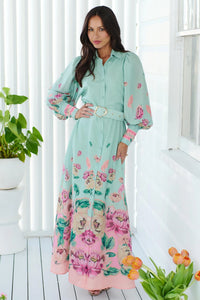 BERRY BABE SAGE MAXI DRESS