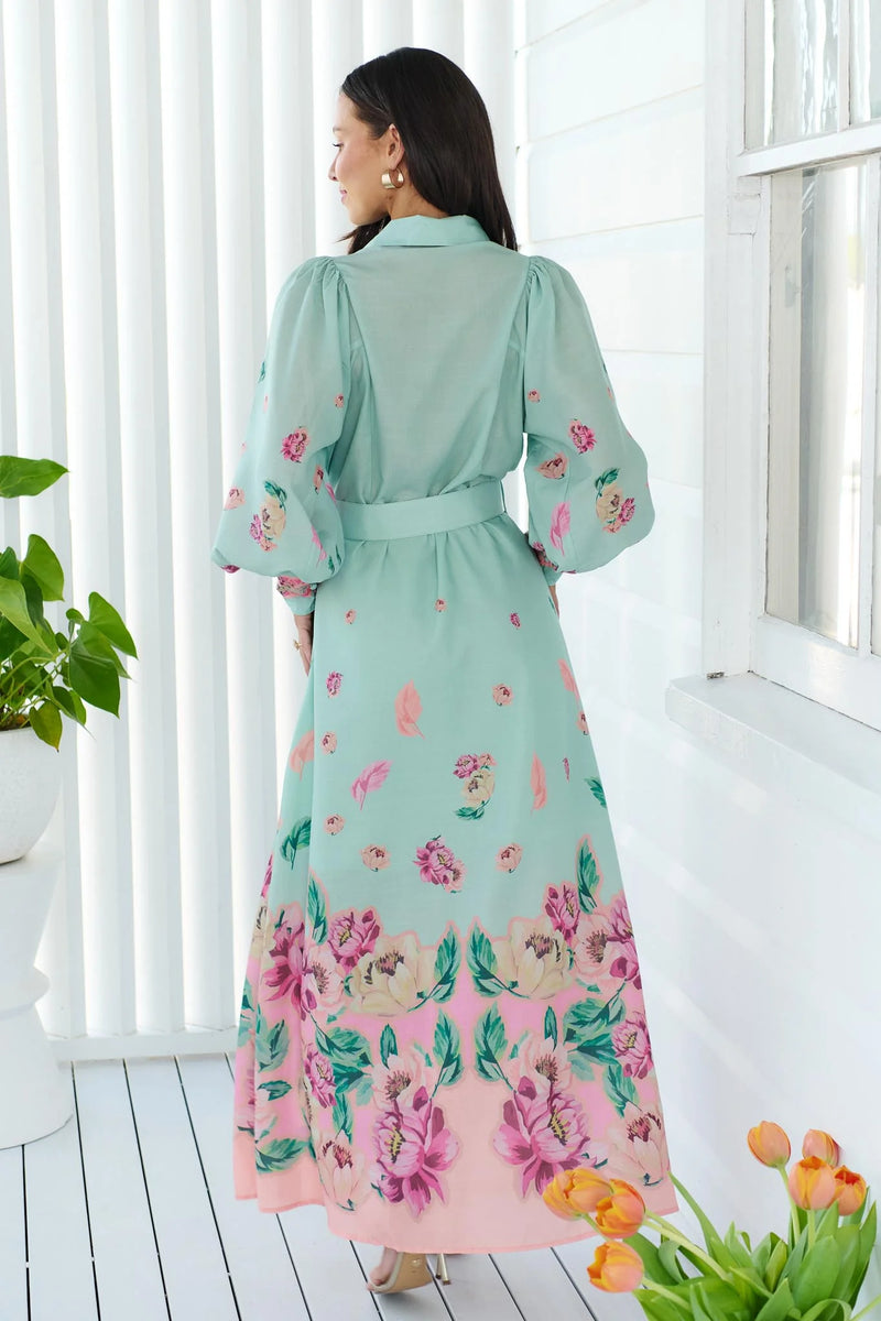 BERRY BABE SAGE MAXI DRESS