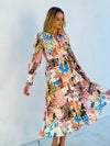 FLOR DE LUNA MIDI DRESS- FLORAL PATCHWORK