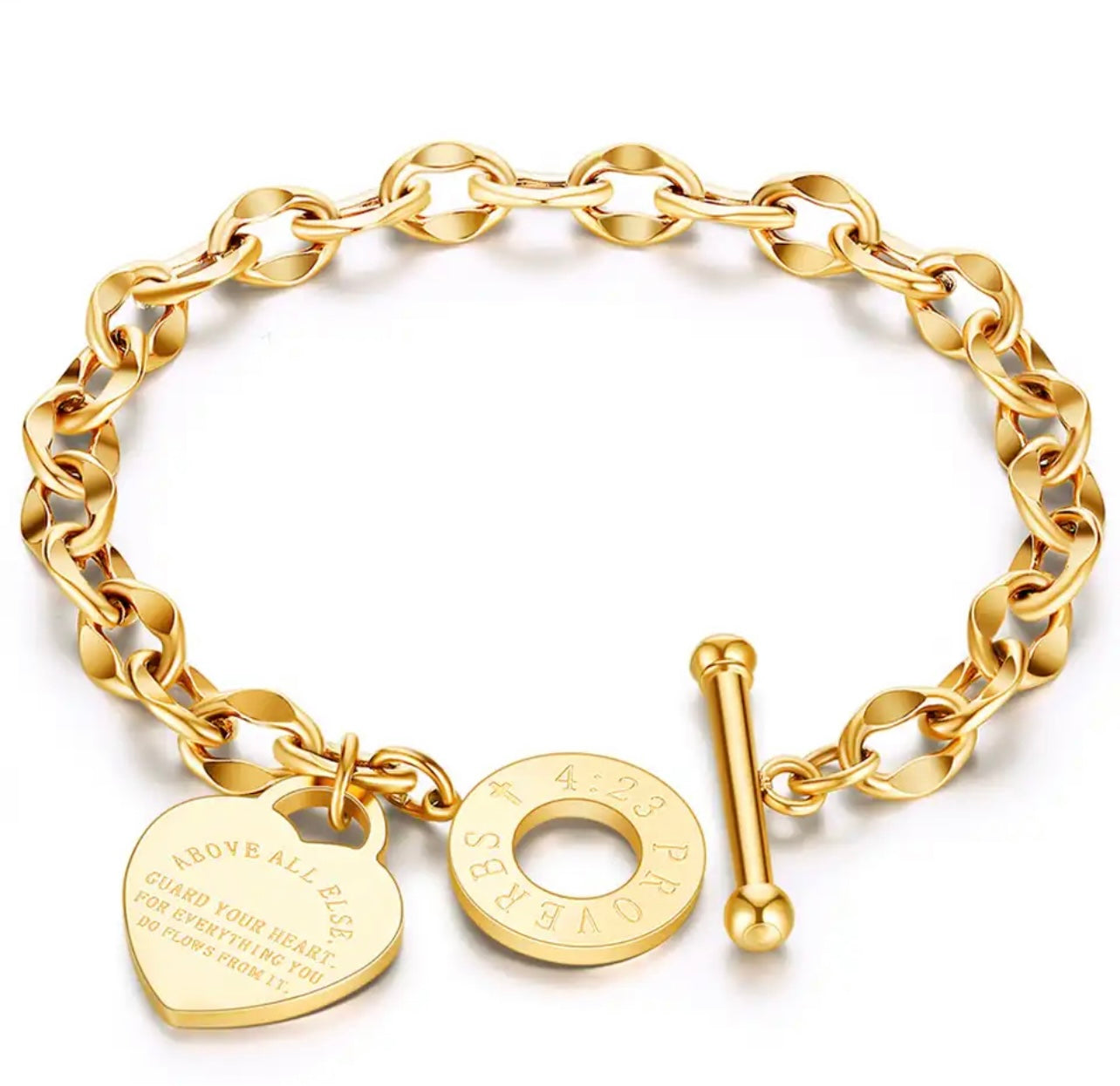 Love Heart Bracelet Gold