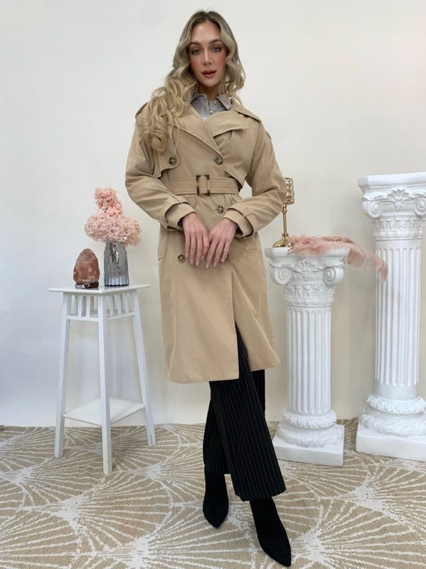 SANGGRE TRENCH COAT- BEIGE