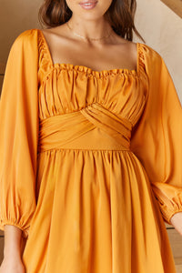 THE RIVIERA DRESS- MUSTARD