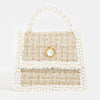 Pearly Studded Woven Handbag